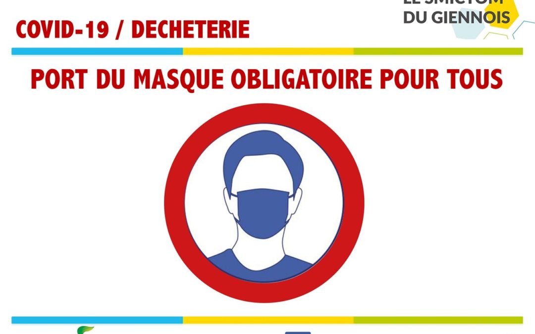 Rappel – Port du masque obligatoire en déchèterie