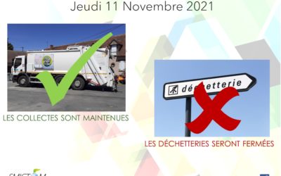 Collectes des 1er et 11 novembre + déchèteries