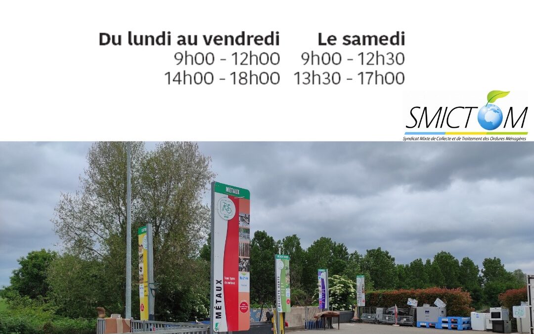 Changement horaires des déchèteries