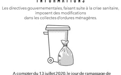 Du changement pour les tournées de collecte des ordures ménagères