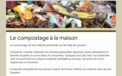 Le compostage à la maison…